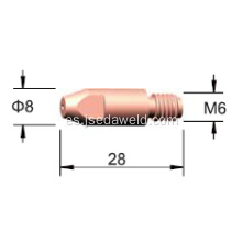 M6 * 28 24KD Consejos de contacto CuCrZr